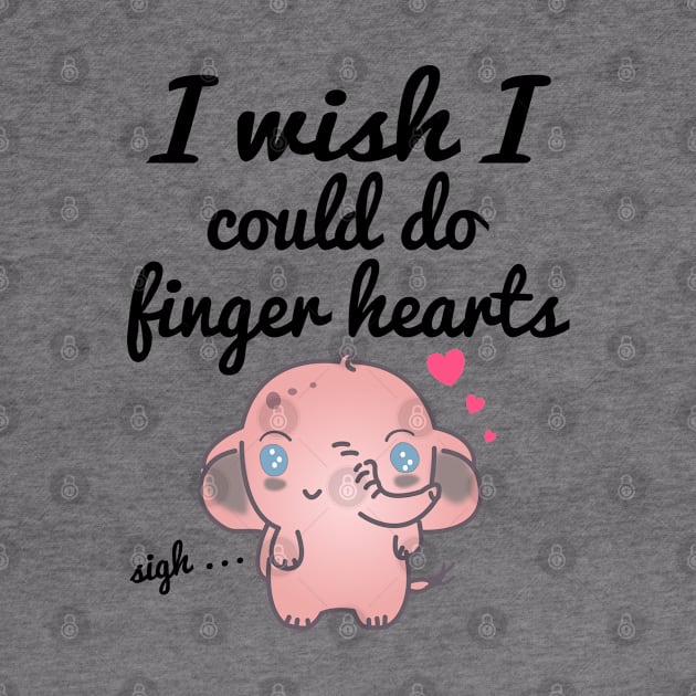 Elephant sighing and wishing they could do finger hearts - Kawaii by WhatTheKpop